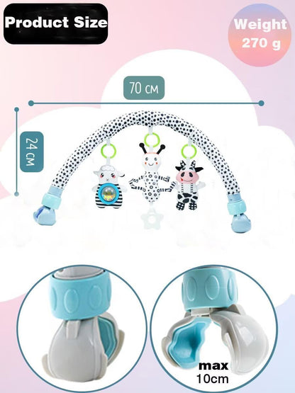 Baby Stroller Arch Toys, Car Seat Toys,Bouncer Toy Bar/Mobile for Bassinet,Adjustable Baby Hanging Toys Fit for Crib Bed,Stroller,Car Seat.S-19(Crab)