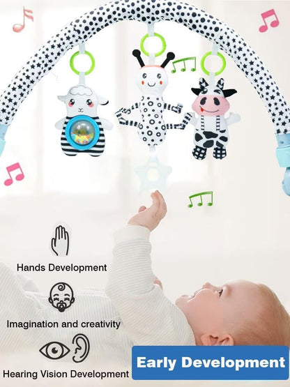 Baby Stroller Arch Toys, Car Seat Toys,Bouncer Toy Bar/Mobile for Bassinet,Adjustable Baby Hanging Toys Fit for Crib Bed,Stroller,Car Seat.S-19(Crab)