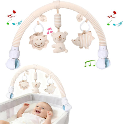 Baby Stroller Arch Toys, Car Seat Toys,Bouncer Toy Bar/Mobile for Bassinet,Adjustable Baby Hanging Toys Fit for Crib Bed,Stroller,Car Seat.S-19(Crab)