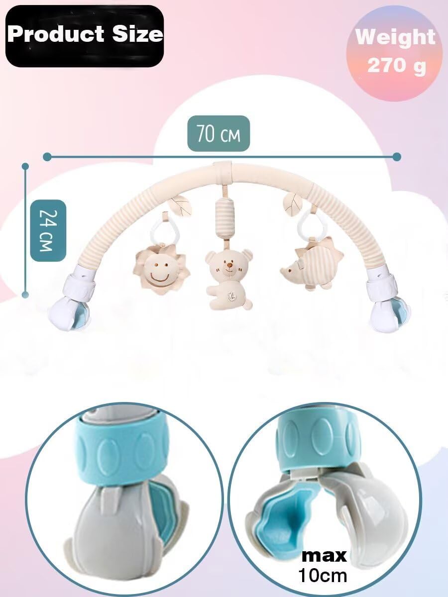 Baby Stroller Arch Toys, Car Seat Toys,Bouncer Toy Bar/Mobile for Bassinet,Adjustable Baby Hanging Toys Fit for Crib Bed,Stroller,Car Seat.S-19(Crab)