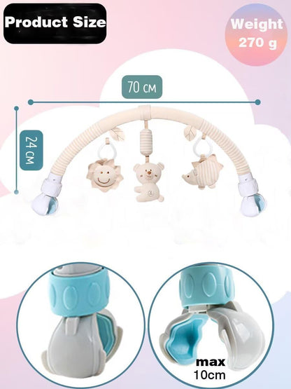 Baby Stroller Arch Toys, Car Seat Toys,Bouncer Toy Bar/Mobile for Bassinet,Adjustable Baby Hanging Toys Fit for Crib Bed,Stroller,Car Seat.S-19(Crab)