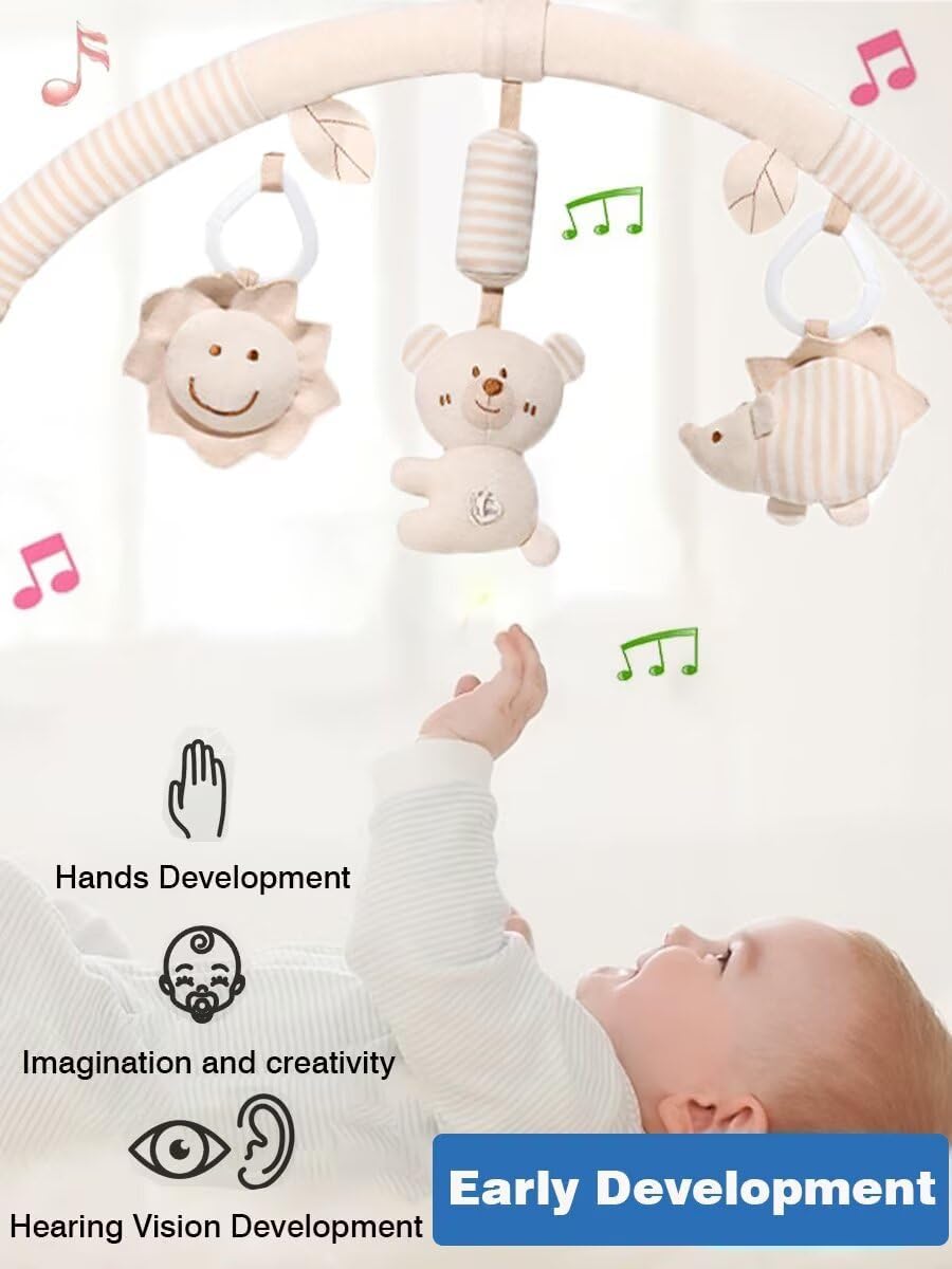 Baby Stroller Arch Toys, Car Seat Toys,Bouncer Toy Bar/Mobile for Bassinet,Adjustable Baby Hanging Toys Fit for Crib Bed,Stroller,Car Seat.S-19(Crab)