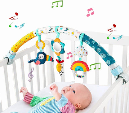 Baby Stroller Arch Toys, Car Seat Toys,Bouncer Toy Bar/Mobile for Bassinet,Adjustable Baby Hanging Toys Fit for Crib Bed,Stroller,Car Seat.S-19(Crab)