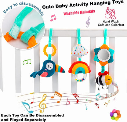Baby Stroller Arch Toys, Car Seat Toys,Bouncer Toy Bar/Mobile for Bassinet,Adjustable Baby Hanging Toys Fit for Crib Bed,Stroller,Car Seat.S-19(Crab)