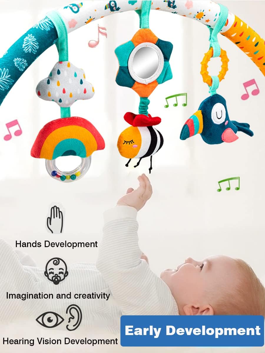 Baby Stroller Arch Toys, Car Seat Toys,Bouncer Toy Bar/Mobile for Bassinet,Adjustable Baby Hanging Toys Fit for Crib Bed,Stroller,Car Seat.S-19(Crab)