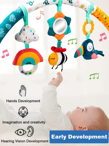 Baby Stroller Arch Toys, Car Seat Toys,Bouncer Toy Bar/Mobile for Bassinet,Adjustable Baby Hanging Toys Fit for Crib Bed,Stroller,Car Seat.S-19(Crab)