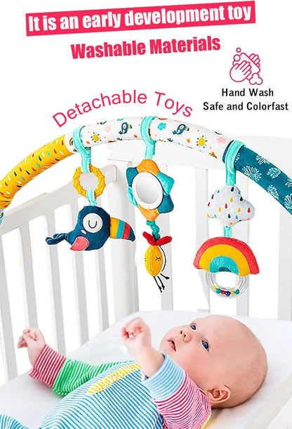 Baby Stroller Arch Toys, Car Seat Toys,Bouncer Toy Bar/Mobile for Bassinet,Adjustable Baby Hanging Toys Fit for Crib Bed,Stroller,Car Seat.S-19(Crab)