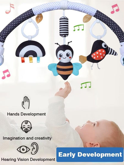 Baby Stroller Arch Toys, Car Seat Toys,Bouncer Toy Bar/Mobile for Bassinet,Adjustable Baby Hanging Toys Fit for Crib Bed,Stroller,Car Seat.S-19(Crab)