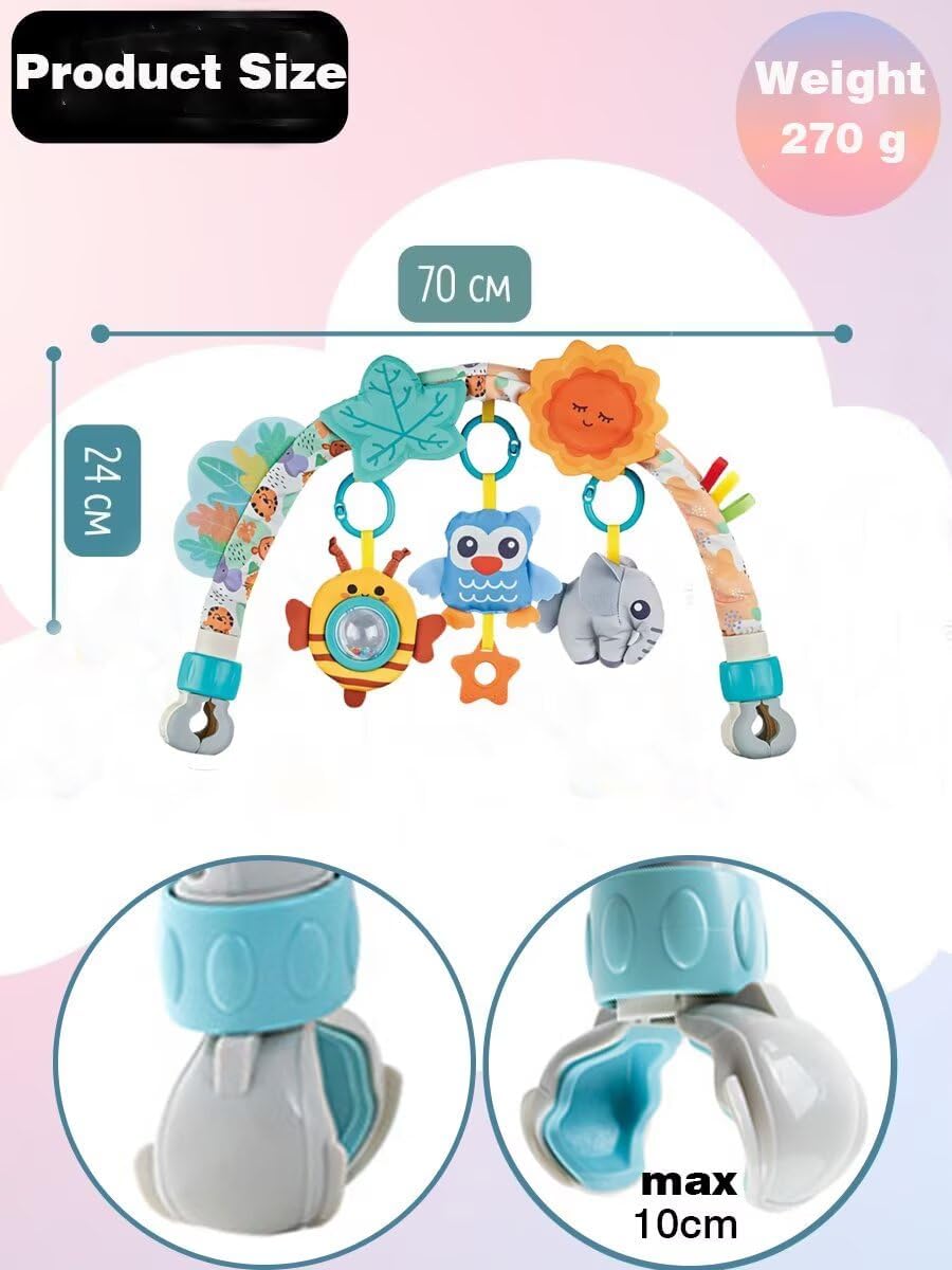 Baby Stroller Arch Toys, Car Seat Toys,Bouncer Toy Bar/Mobile for Bassinet,Adjustable Baby Hanging Toys Fit for Crib Bed,Stroller,Car Seat.S-19(Crab)