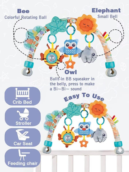 Baby Stroller Arch Toys, Car Seat Toys,Bouncer Toy Bar/Mobile for Bassinet,Adjustable Baby Hanging Toys Fit for Crib Bed,Stroller,Car Seat.S-19(Crab)