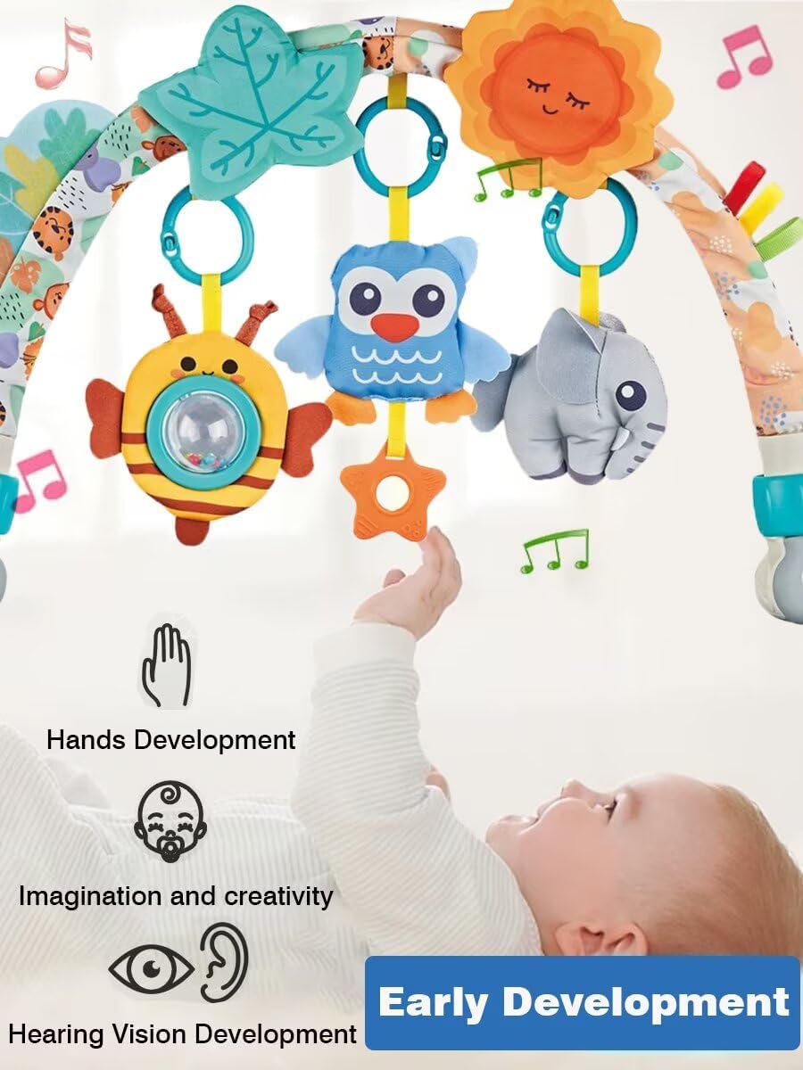 Baby Stroller Arch Toys, Car Seat Toys,Bouncer Toy Bar/Mobile for Bassinet,Adjustable Baby Hanging Toys Fit for Crib Bed,Stroller,Car Seat.S-19(Crab)