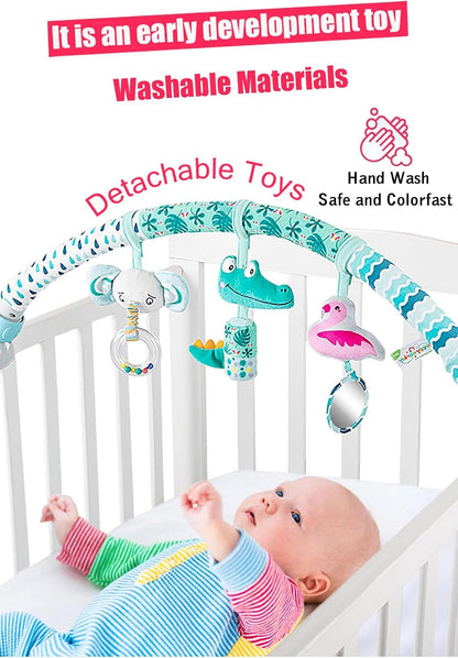 Baby Stroller Arch Toys, Car Seat Toys,Bouncer Toy Bar/Mobile for Bassinet,Adjustable Baby Hanging Toys Fit for Crib Bed,Stroller,Car Seat.S-19(Crab)