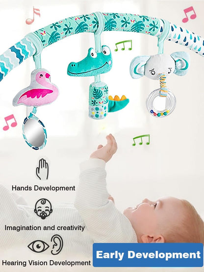 Baby Stroller Arch Toys, Car Seat Toys,Bouncer Toy Bar/Mobile for Bassinet,Adjustable Baby Hanging Toys Fit for Crib Bed,Stroller,Car Seat.S-19(Crab)