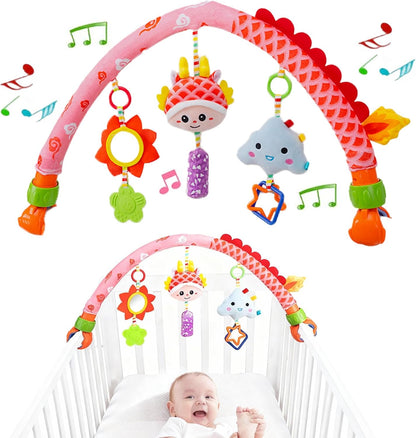 Baby Stroller Arch Toys, Car Seat Toys,Bouncer Toy Bar/Mobile for Bassinet,Adjustable Baby Hanging Toys Fit for Crib Bed,Stroller,Car Seat.S-19(Crab)