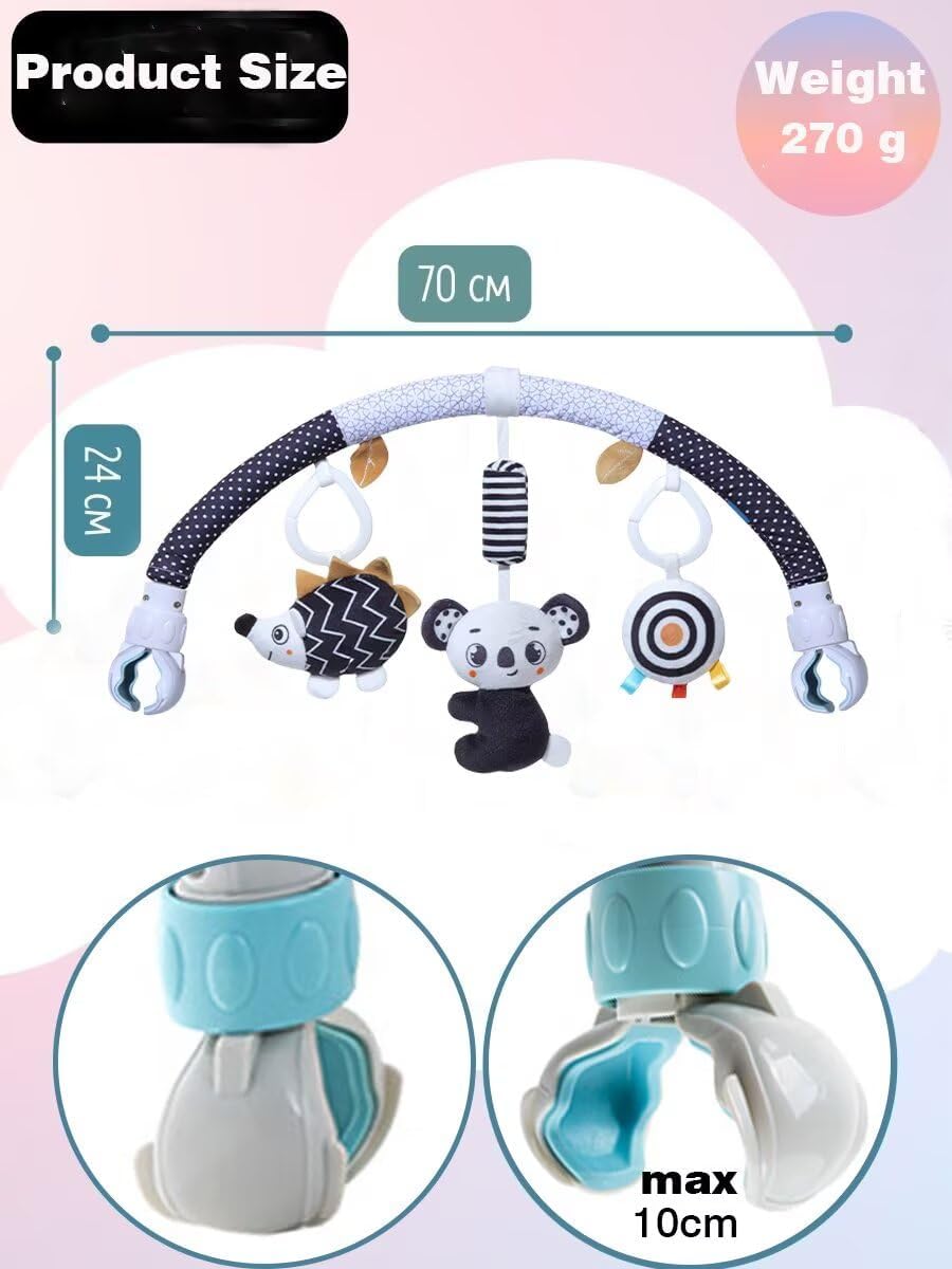 Baby Stroller Arch Toys, Car Seat Toys,Bouncer Toy Bar/Mobile for Bassinet,Adjustable Baby Hanging Toys Fit for Crib Bed,Stroller,Car Seat.S-19(Crab)