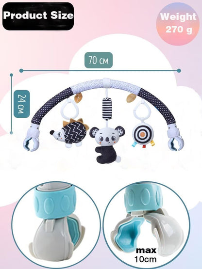 Baby Stroller Arch Toys, Car Seat Toys,Bouncer Toy Bar/Mobile for Bassinet,Adjustable Baby Hanging Toys Fit for Crib Bed,Stroller,Car Seat.S-19(Crab)
