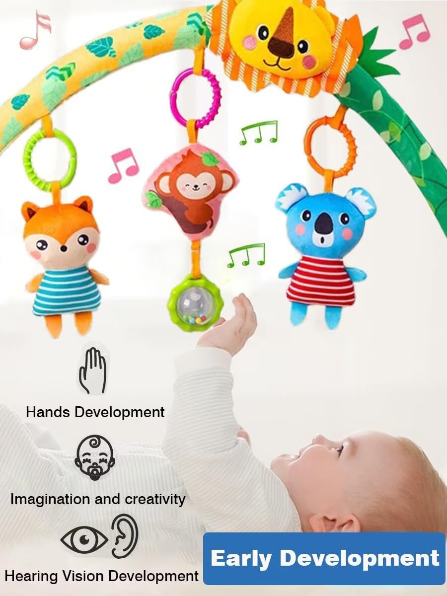 Baby Stroller Arch Toys, Car Seat Toys,Bouncer Toy Bar/Mobile for Bassinet,Adjustable Baby Hanging Toys Fit for Crib Bed,Stroller,Car Seat.S-19(Crab)