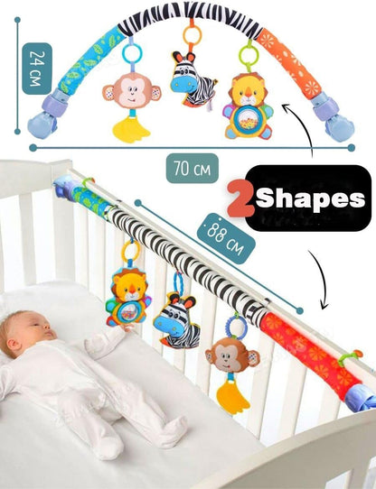 Baby Stroller Arch Toys, Car Seat Toys,Bouncer Toy Bar/Mobile for Bassinet,Adjustable Baby Hanging Toys Fit for Crib Bed,Stroller,Car Seat.S-19(Crab)