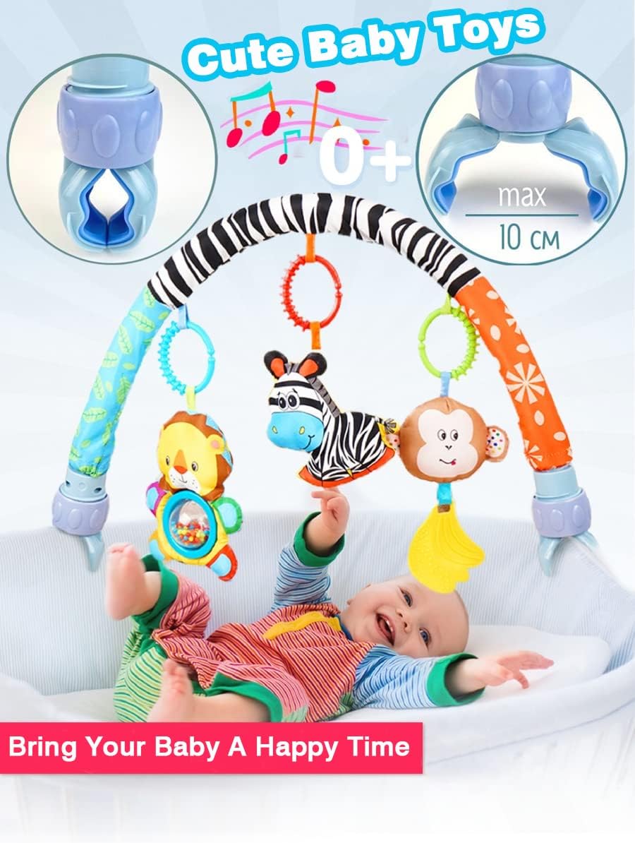 Baby Stroller Arch Toys, Car Seat Toys,Bouncer Toy Bar/Mobile for Bassinet,Adjustable Baby Hanging Toys Fit for Crib Bed,Stroller,Car Seat.S-19(Crab)