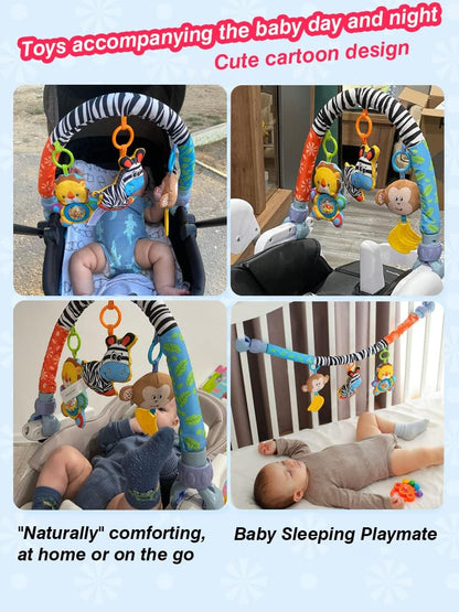 Baby Stroller Arch Toys, Car Seat Toys,Bouncer Toy Bar/Mobile for Bassinet,Adjustable Baby Hanging Toys Fit for Crib Bed,Stroller,Car Seat.S-19(Crab)