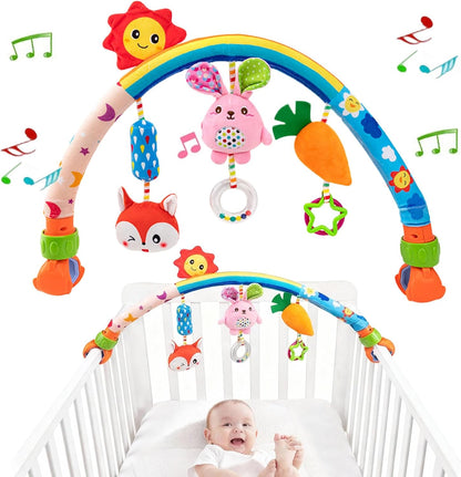 Baby Stroller Arch Toys, Car Seat Toys,Bouncer Toy Bar/Mobile for Bassinet,Adjustable Baby Hanging Toys Fit for Crib Bed,Stroller,Car Seat.S-19(Crab)