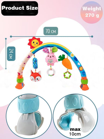 Baby Stroller Arch Toys, Car Seat Toys,Bouncer Toy Bar/Mobile for Bassinet,Adjustable Baby Hanging Toys Fit for Crib Bed,Stroller,Car Seat.S-19(Crab)