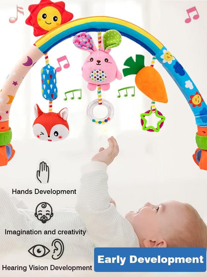 Baby Stroller Arch Toys, Car Seat Toys,Bouncer Toy Bar/Mobile for Bassinet,Adjustable Baby Hanging Toys Fit for Crib Bed,Stroller,Car Seat.S-19(Crab)