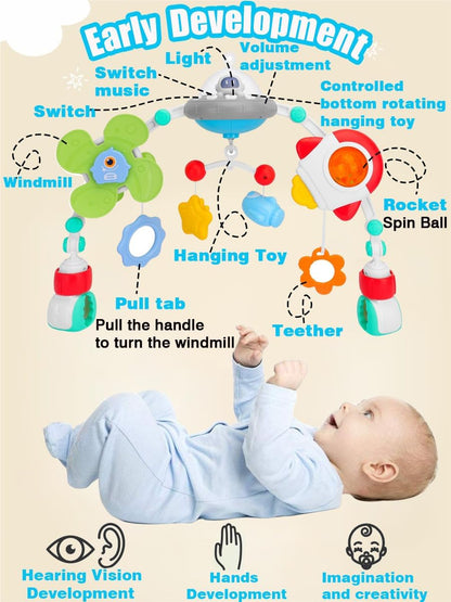 Baby Stroller Arch Toys, Car Seat Toys,Bouncer Toy Bar/Mobile for Bassinet,Adjustable Baby Hanging Toys Fit for Crib Bed,Stroller,Car Seat.S-19(Crab)