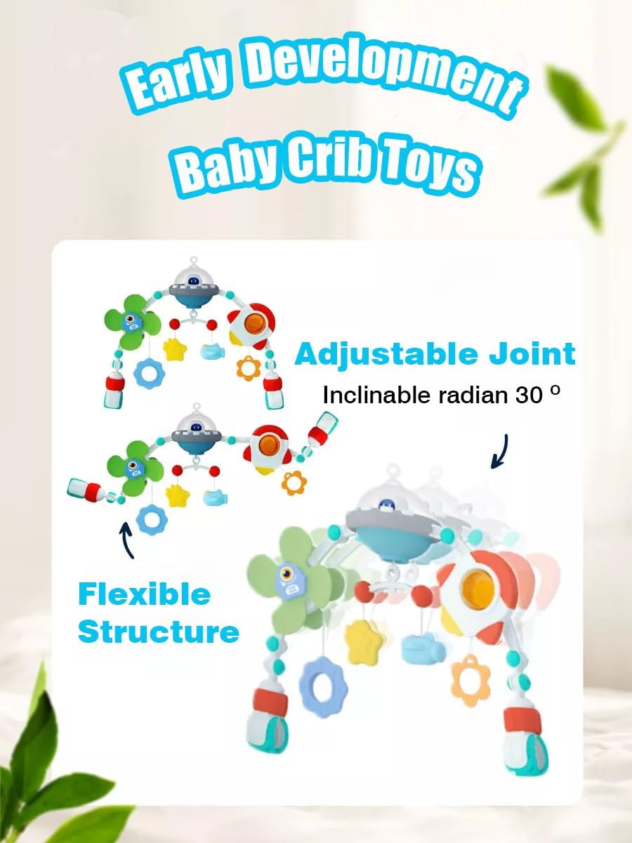 Baby Stroller Arch Toys, Car Seat Toys,Bouncer Toy Bar/Mobile for Bassinet,Adjustable Baby Hanging Toys Fit for Crib Bed,Stroller,Car Seat.S-19(Crab)
