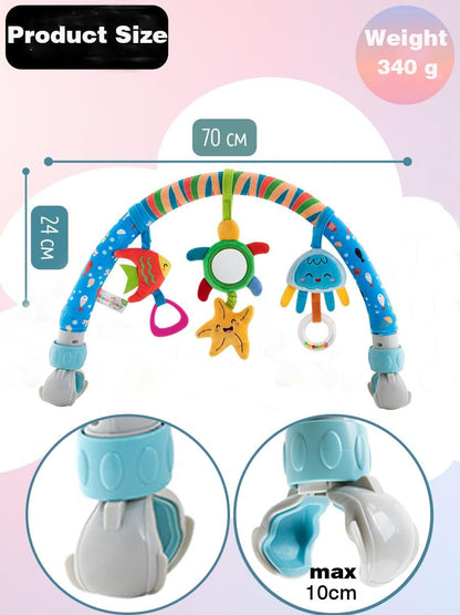 Baby Stroller Arch Toys, Car Seat Toys,Bouncer Toy Bar/Mobile for Bassinet,Adjustable Baby Hanging Toys Fit for Crib Bed,Stroller,Car Seat.S-19(Crab)