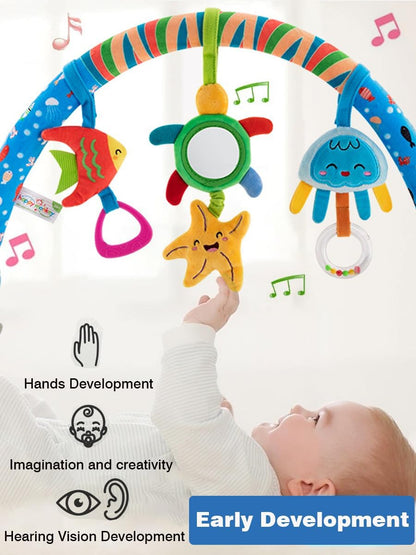 Baby Stroller Arch Toys, Car Seat Toys,Bouncer Toy Bar/Mobile for Bassinet,Adjustable Baby Hanging Toys Fit for Crib Bed,Stroller,Car Seat.S-19(Crab)