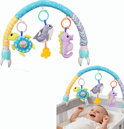 Baby Stroller Arch Toys, Car Seat Toys,Bouncer Toy Bar/Mobile for Bassinet,Adjustable Baby Hanging Toys Fit for Crib Bed,Stroller,Car Seat.S-19(Crab)