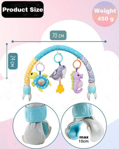 Baby Stroller Arch Toys, Car Seat Toys,Bouncer Toy Bar/Mobile for Bassinet,Adjustable Baby Hanging Toys Fit for Crib Bed,Stroller,Car Seat.S-19(Crab)