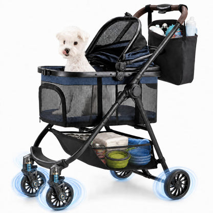 3 in 1 Pet Carrier Stroller for Small/Medium Dogs up to 33 lbs