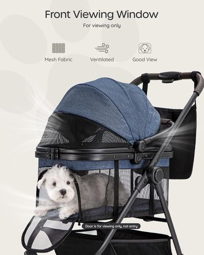 3 in 1 Pet Carrier Stroller for Small/Medium Dogs up to 33 lbs