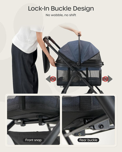 3 in 1 Pet Carrier Stroller for Small/Medium Dogs up to 33 lbs