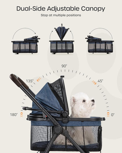 3 in 1 Pet Carrier Stroller for Small/Medium Dogs up to 33 lbs