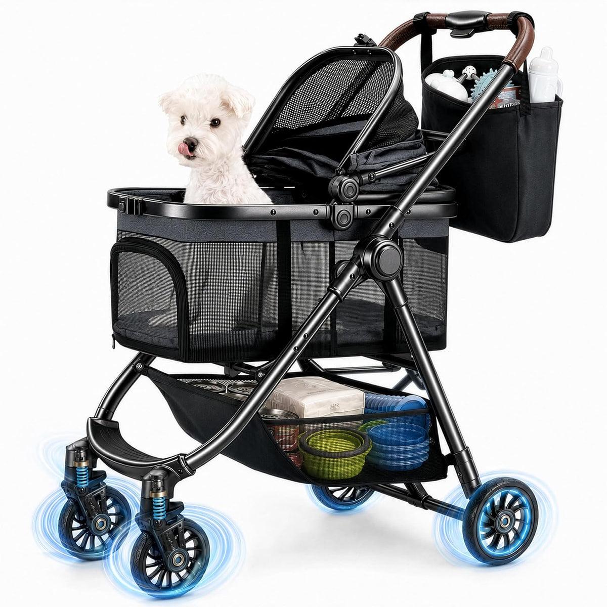 3 in 1 Pet Carrier Stroller for Small/Medium Dogs up to 33 lbs