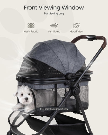 3 in 1 Pet Carrier Stroller for Small/Medium Dogs up to 33 lbs