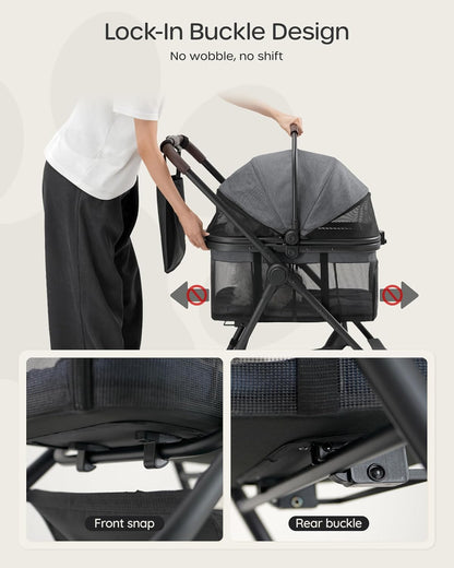 3 in 1 Pet Carrier Stroller for Small/Medium Dogs up to 33 lbs