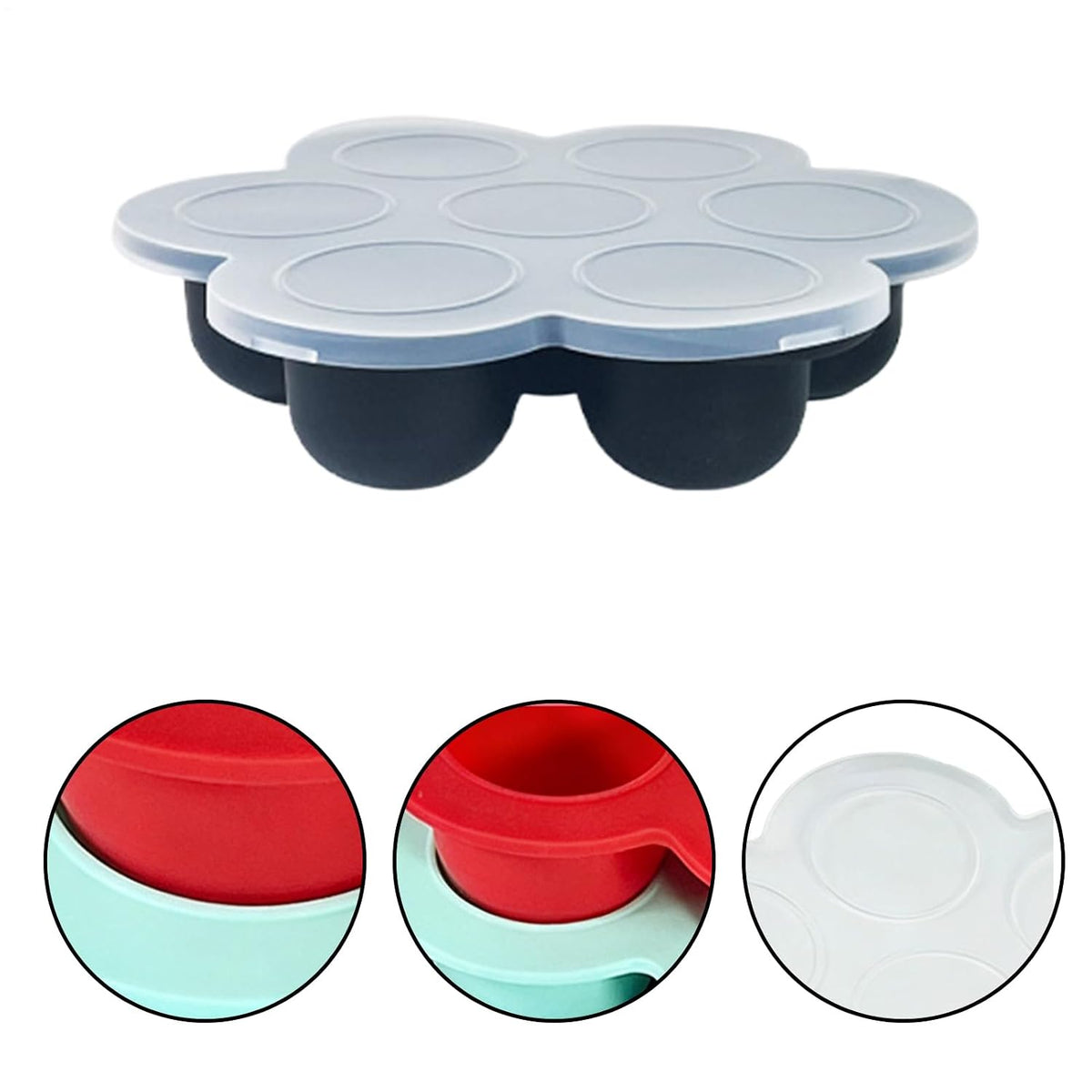 Freezer Trays for Food Storage 4 Piece Egg Tart Container