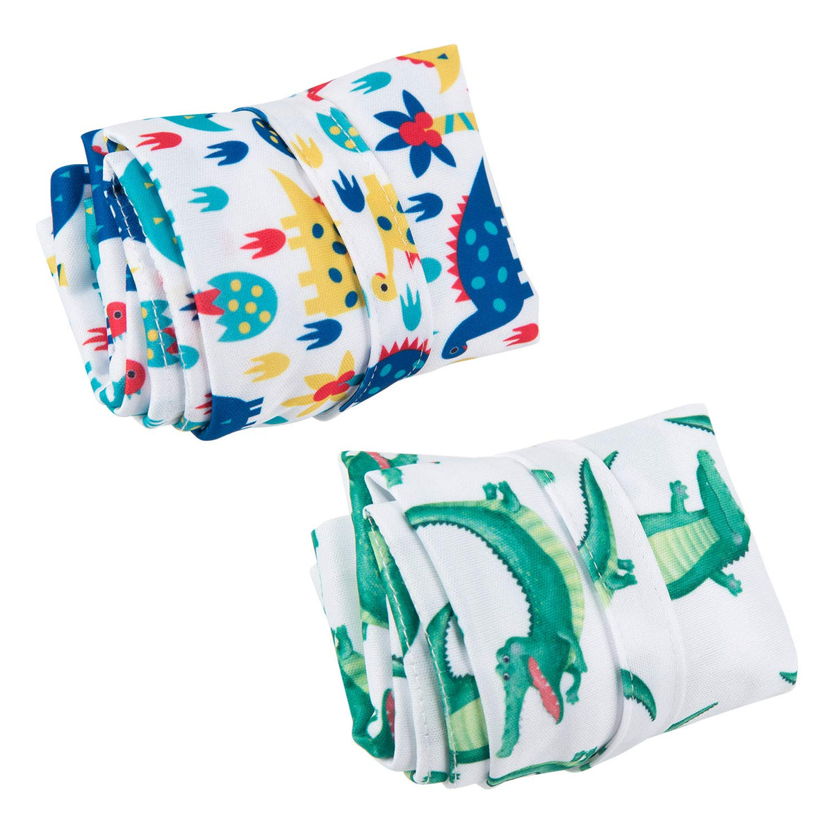 ALVA 2pcs Cloth Diaper Wet Dry Bags Waterproof Reusable with Two Zippered Pockets Travel Beach Pool Daycare Soiled Baby Items Yoga Gym Bag for Swimsuits or Wet Clothes L-B1929