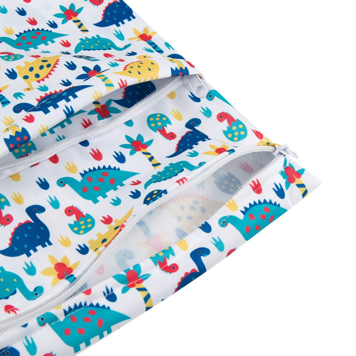 ALVA 2pcs Cloth Diaper Wet Dry Bags Waterproof Reusable with Two Zippered Pockets Travel Beach Pool Daycare Soiled Baby Items Yoga Gym Bag for Swimsuits or Wet Clothes L-B1929