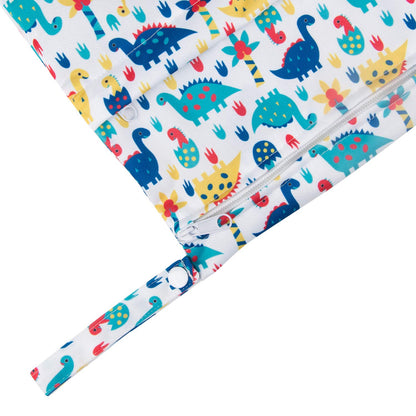 ALVA 2pcs Cloth Diaper Wet Dry Bags Waterproof Reusable with Two Zippered Pockets Travel Beach Pool Daycare Soiled Baby Items Yoga Gym Bag for Swimsuits or Wet Clothes L-B1929