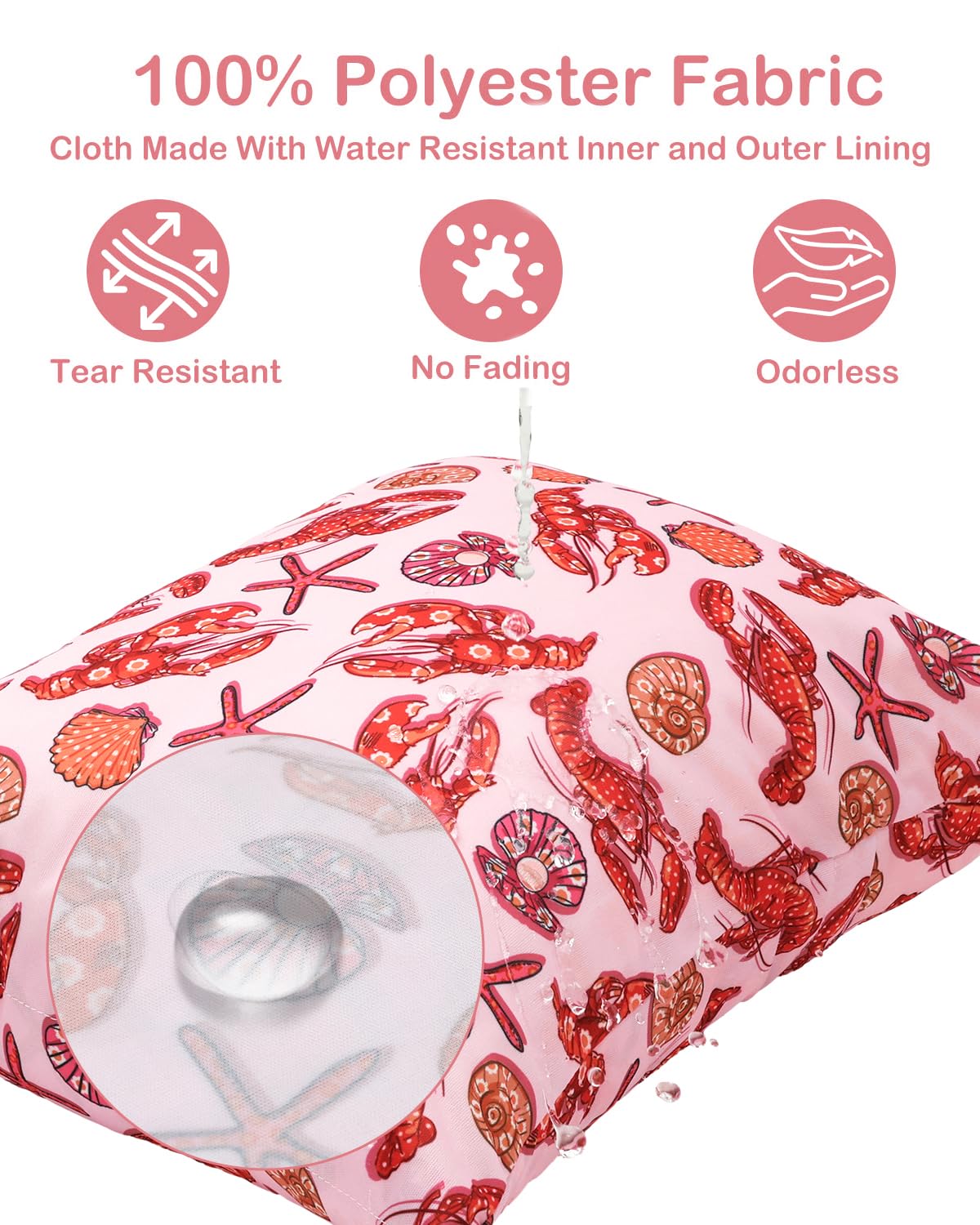 ALVA 2pcs Cloth Diaper Wet Dry Bags Waterproof Reusable with Two Zippered Pockets Travel Beach Pool Daycare Soiled Baby Items Yoga Gym Bag for Swimsuits or Wet Clothes L-B1929