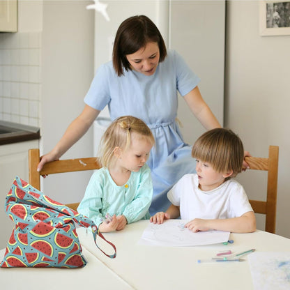 ALVA 2pcs Cloth Diaper Wet Dry Bags Waterproof Reusable with Two Zippered Pockets Travel Beach Pool Daycare Soiled Baby Items Yoga Gym Bag for Swimsuits or Wet Clothes L-B1929
