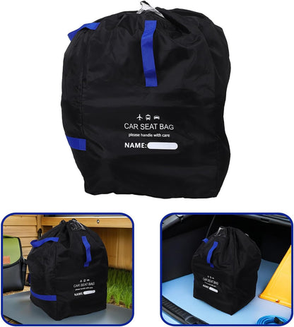 Portable Car Seat Travel Bag for Airplane with Adjustable Backpack Strap Made of Wear Resistant Oxford Cloth, for Airport Flights and Family Trips