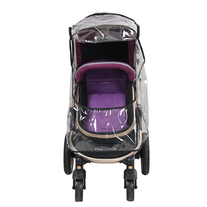 Stroller Rain Cover, Universal Travel Weather Transparent Pram Rain Cover, Protects from Rain Sun Dust Snow