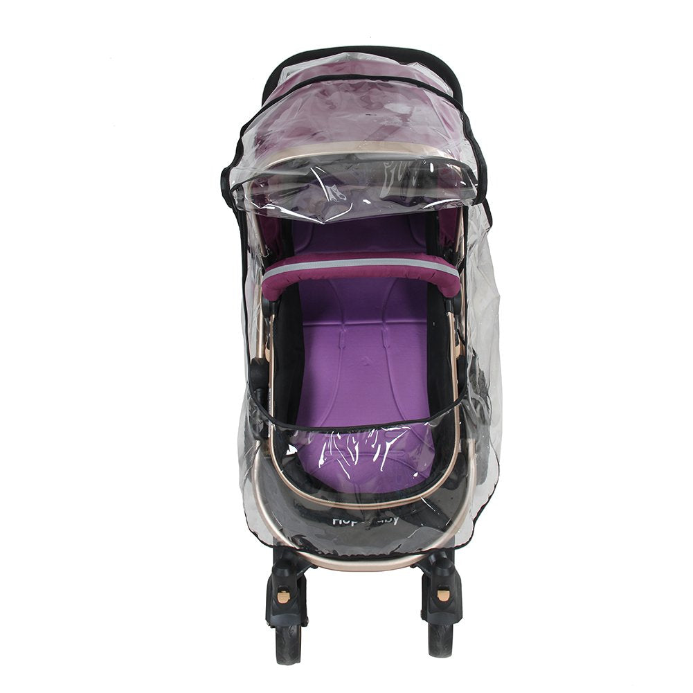 Stroller Rain Cover, Universal Travel Weather Transparent Pram Rain Cover, Protects from Rain Sun Dust Snow