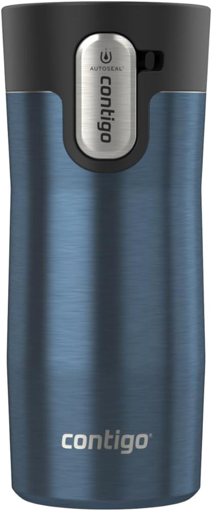 AUTOSEAL West Loop Vacuum-Insulated Stainless Steel Travel Mug with Easy-Clean Lid 16 oz